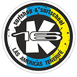 Logo oficial de K16 Surf School & Surf Shop Tenerife.